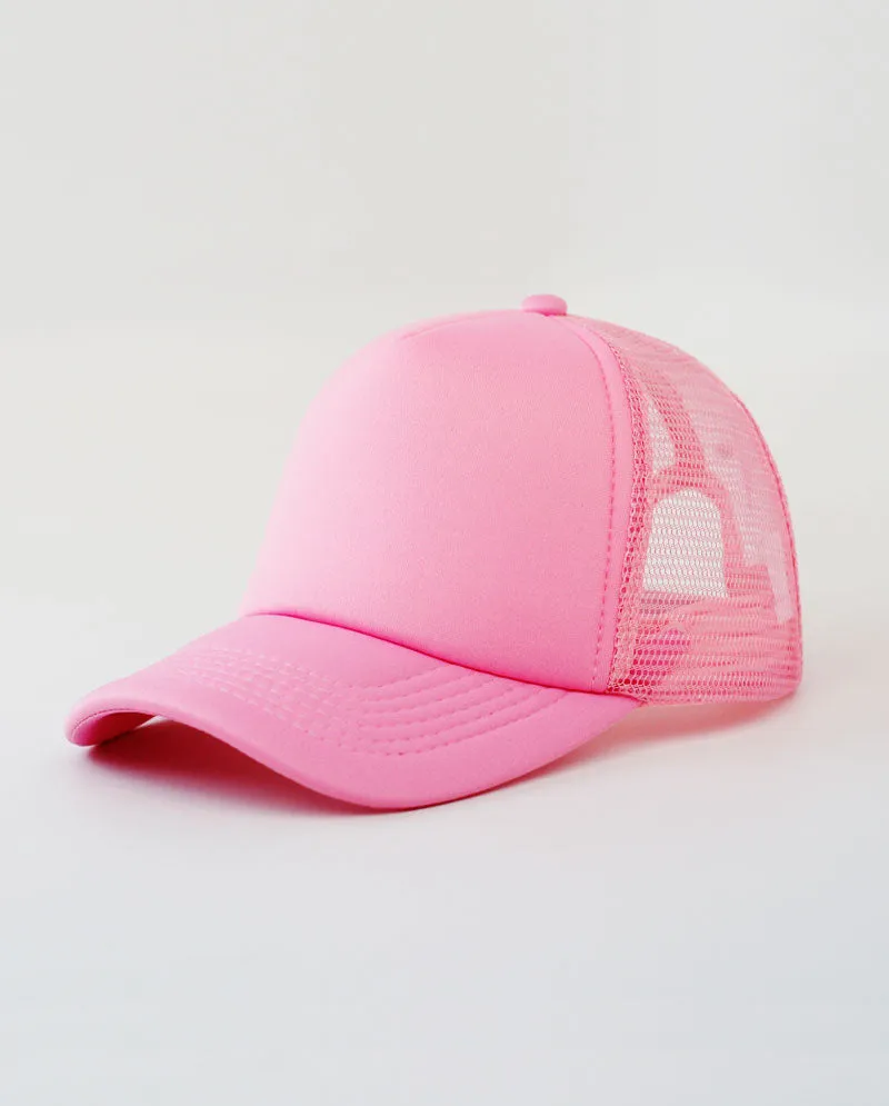 The Hat Depot - Sponge Basic One Color Trucker Cap