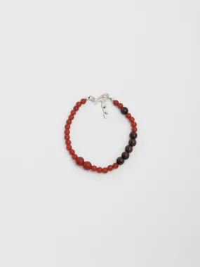 The Lair Jewellery Tsuki Bracelet Red Carnelian   Orange Garnet