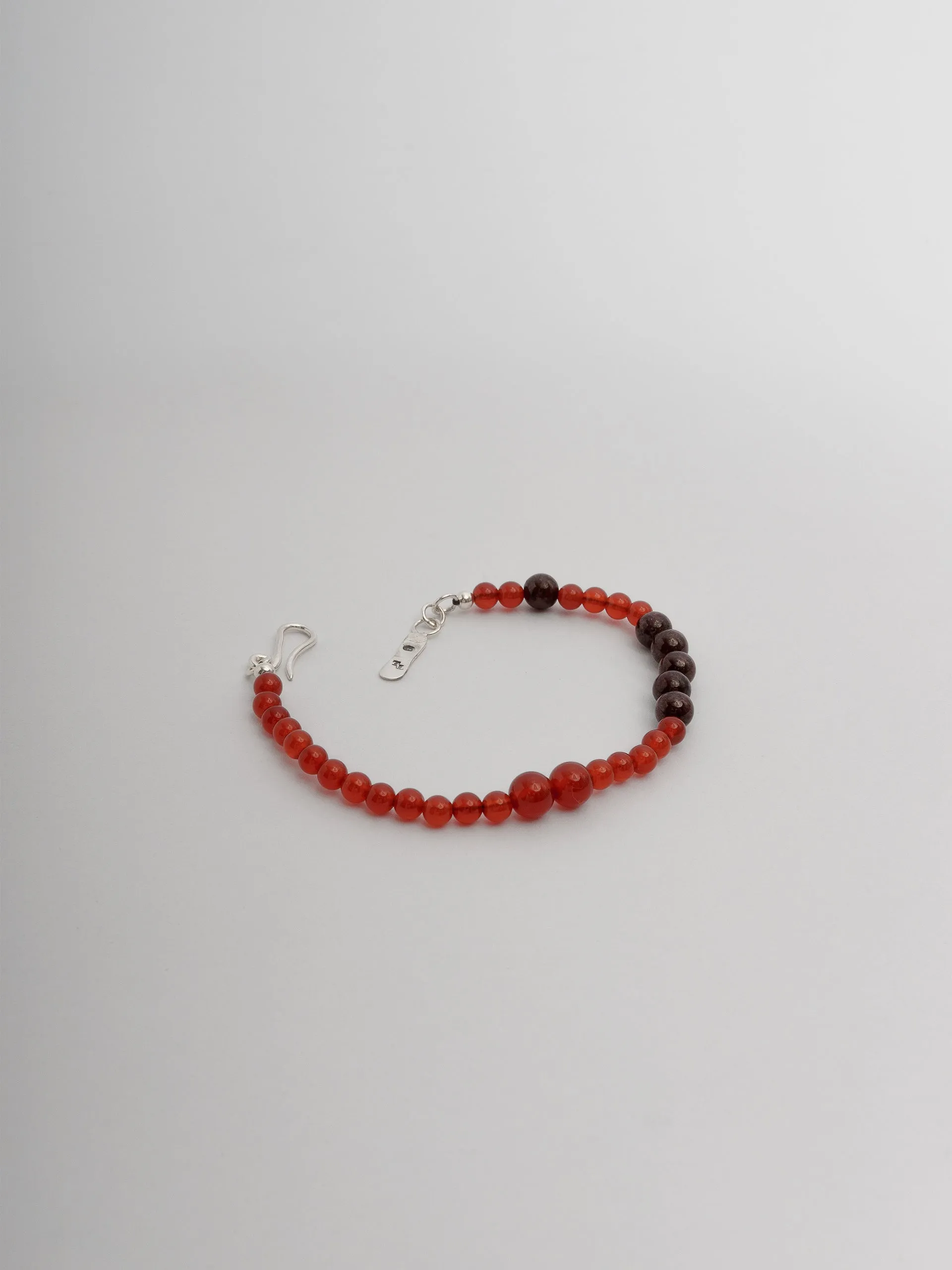 The Lair Jewellery Tsuki Bracelet Red Carnelian   Orange Garnet