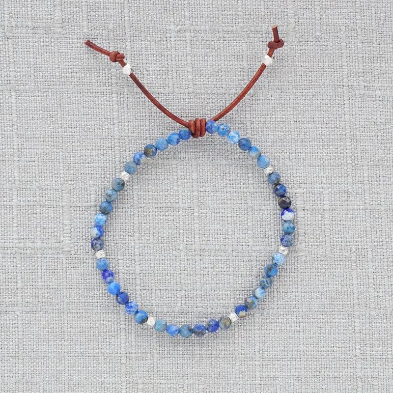 Tiny Mantras Bracelet - Lapis Lazuli | Daily Intention Bracelet