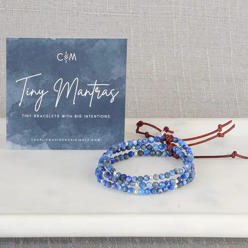 Tiny Mantras Bracelet - Lapis Lazuli | Daily Intention Bracelet