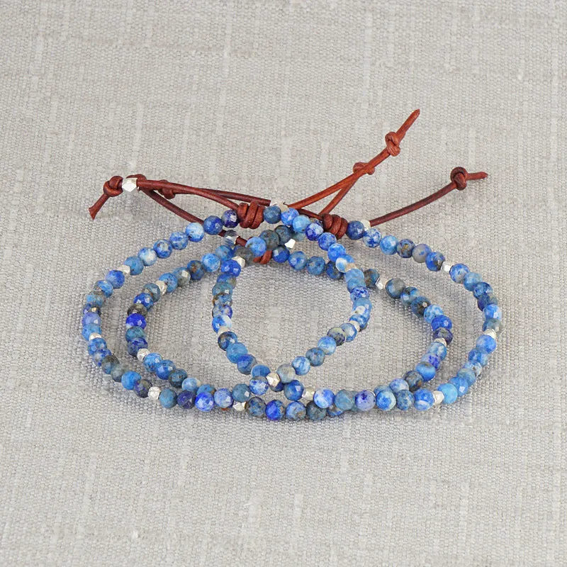 Tiny Mantras Bracelet - Lapis Lazuli | Daily Intention Bracelet