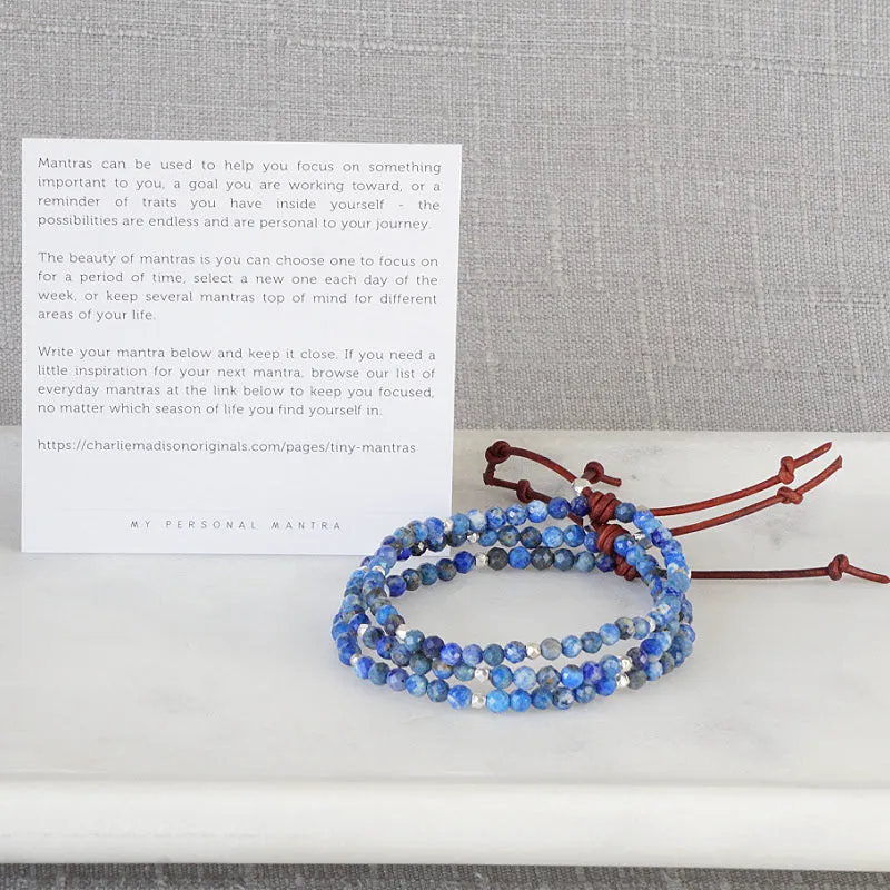 Tiny Mantras Bracelet - Lapis Lazuli | Daily Intention Bracelet