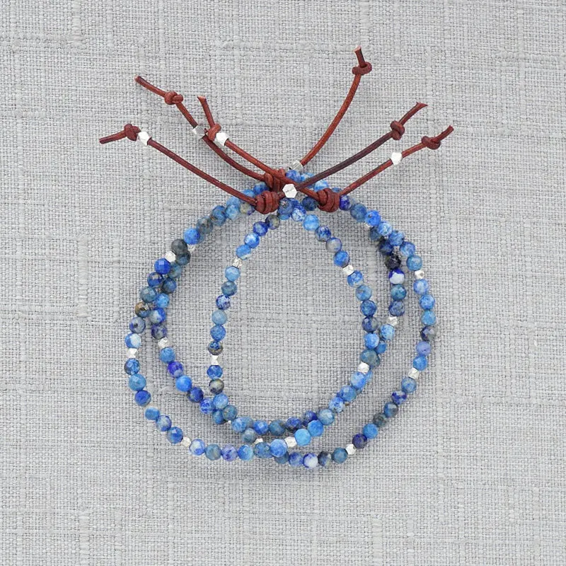 Tiny Mantras Bracelet - Lapis Lazuli | Daily Intention Bracelet