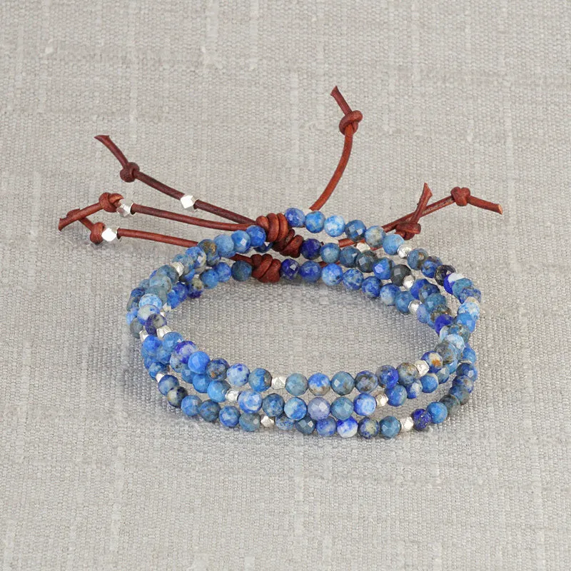 Tiny Mantras Bracelet - Lapis Lazuli | Daily Intention Bracelet