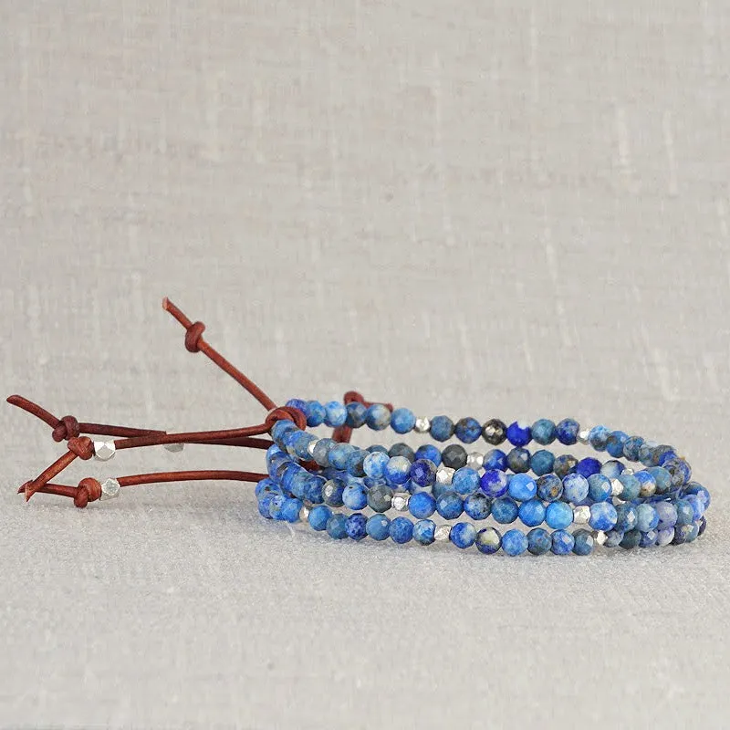 Tiny Mantras Bracelet - Lapis Lazuli | Daily Intention Bracelet