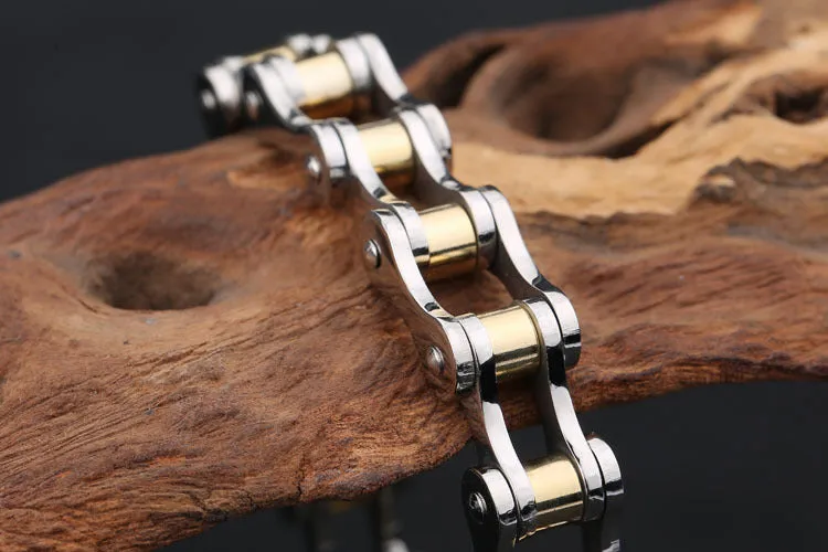 Titanium Steel Gold-Plated Men's Bracelet - Luxury Stainless Steel Couple Jewelry