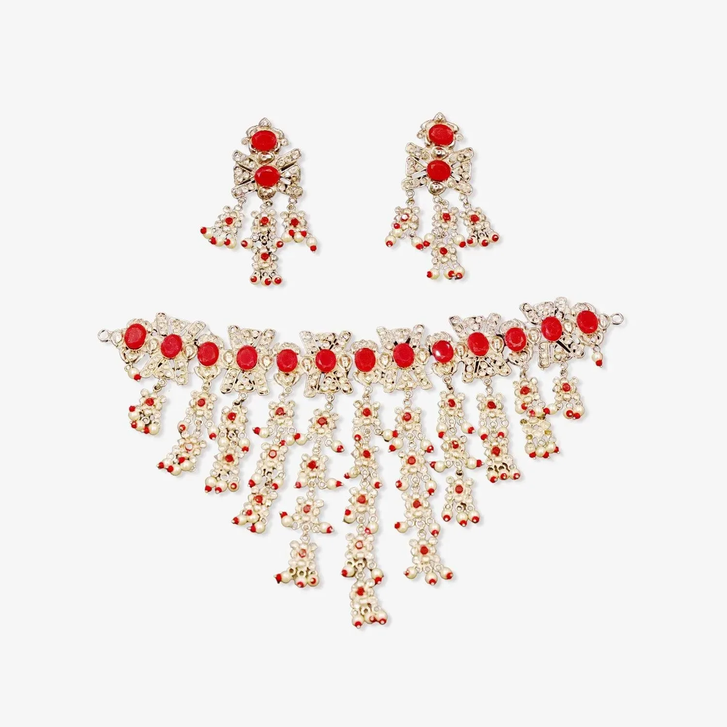 Traditional Choker Necklace and Earrings Set