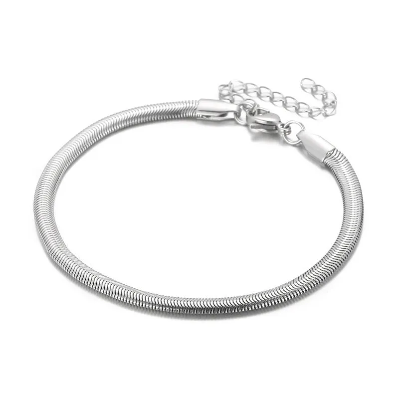 Trendy Snake Bone Chain Bracelet for Men and Women – European and American Street Style in Titanium Steel