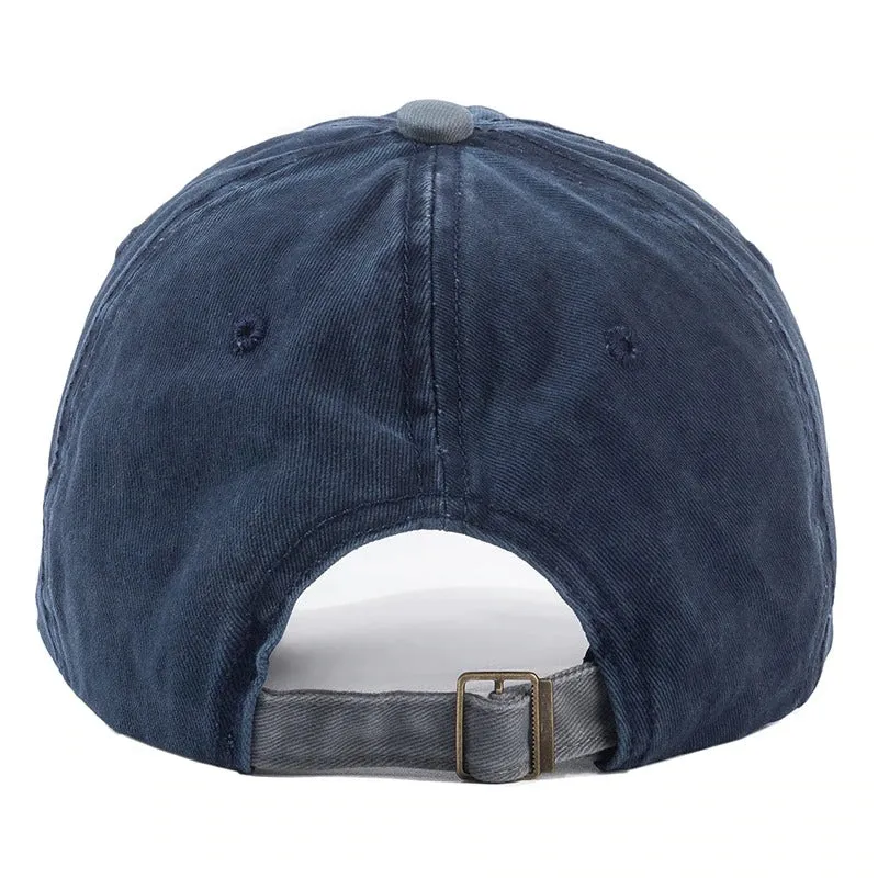 Two Color Stitching Washed Cotton Trucker Baseball Adjustable Snapback Cap