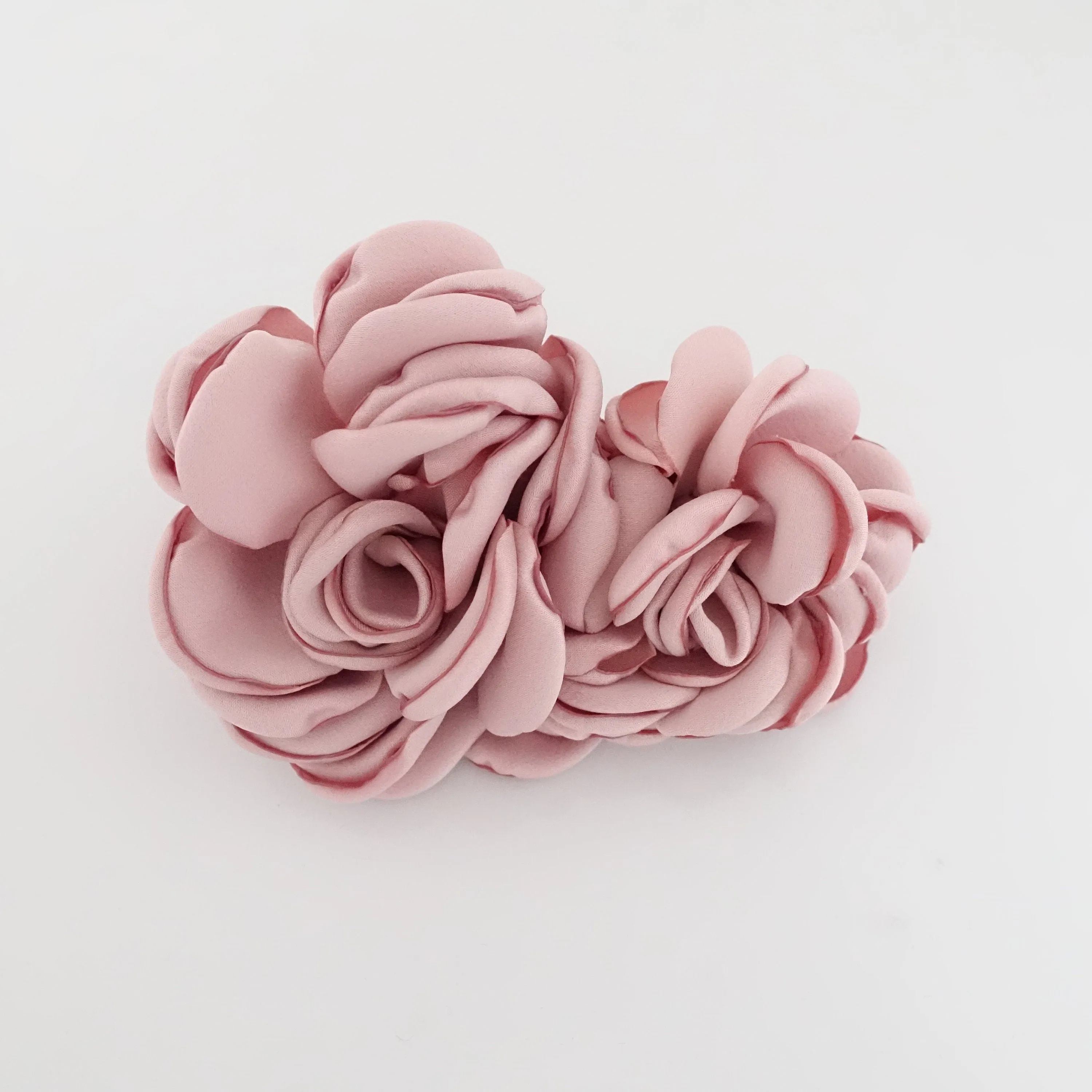 two wild rose flower decorated french hair barrette women hair accessory