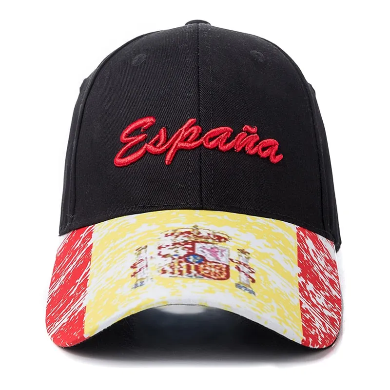 Unisex Cap Spain Letter Embroidery Baseball Cap Men & Women Casual Flag Style Outdoor Trucker Hat Cap Gorras