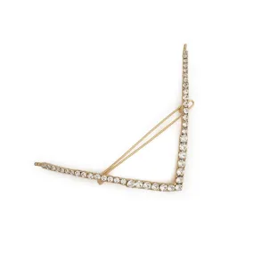 Vee Tapered Crystal Barrette