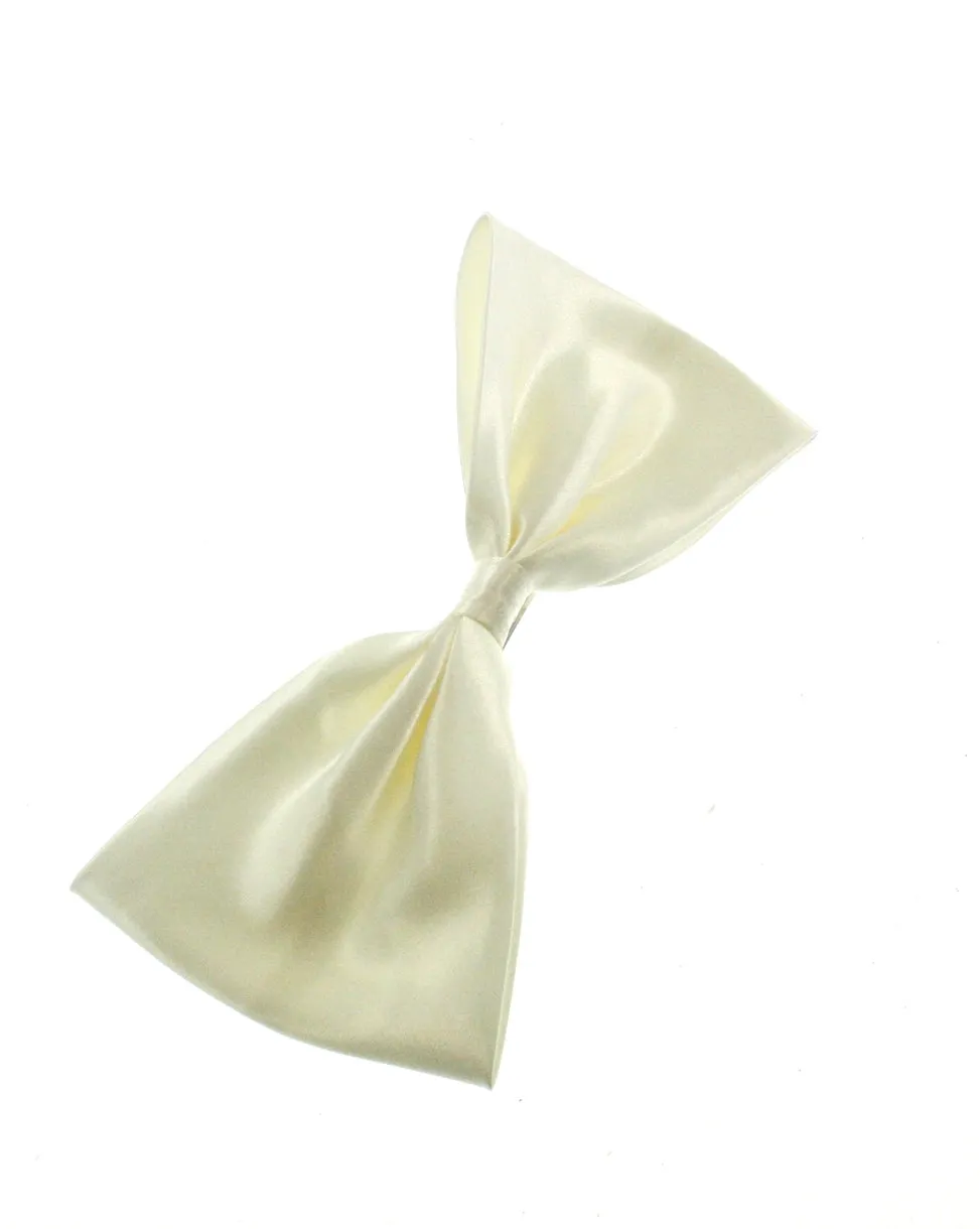 Very Large Cream Bow on Barrette