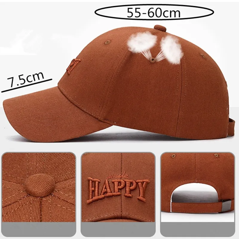 Washed Cotton Baseball Cap For Women Embroidery Letter Snapback Caps High Quality Dad Hat Bone Cap Female