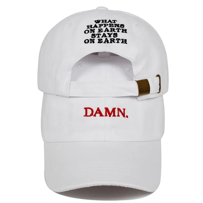 What Happens on Earth Stays on Earth Dad Hat Hip Hop Snapback Baseball Cap