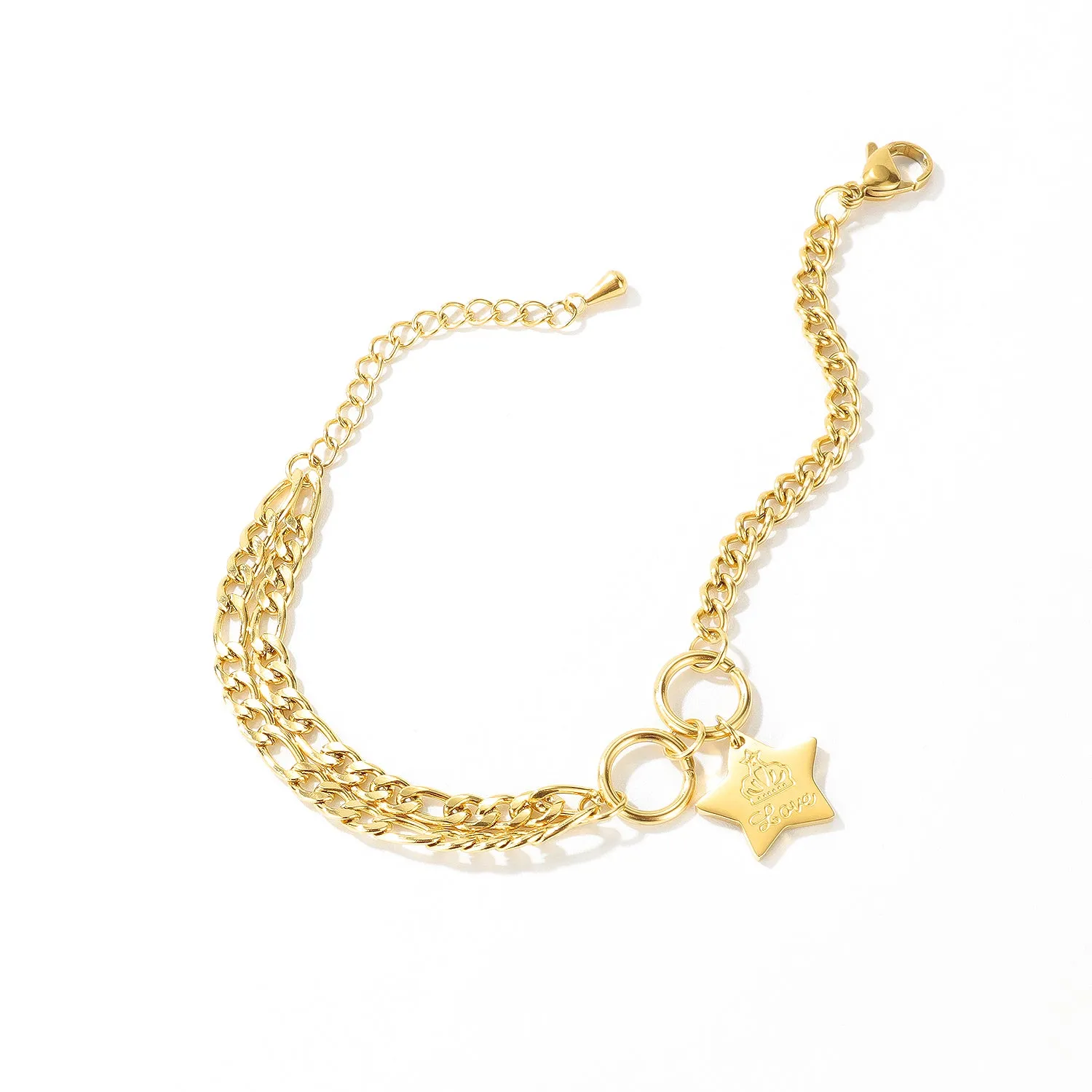 Women's Fashion Crown Star Bracelet