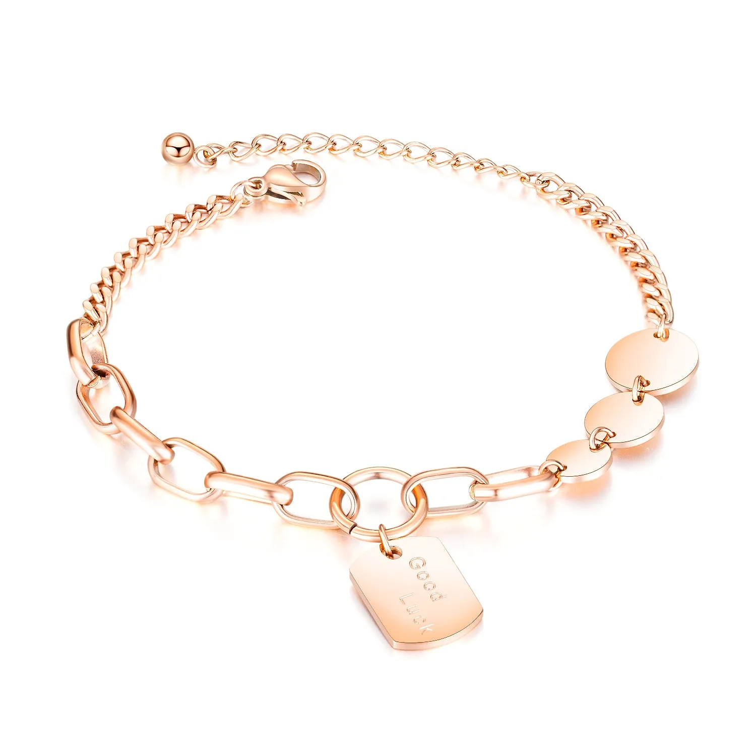 Women's Fashion Good Luck Tag Bracelet