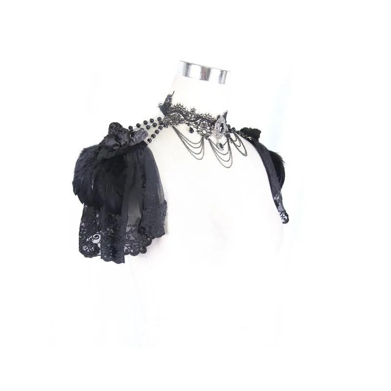 Women's Goth Beaded Choker