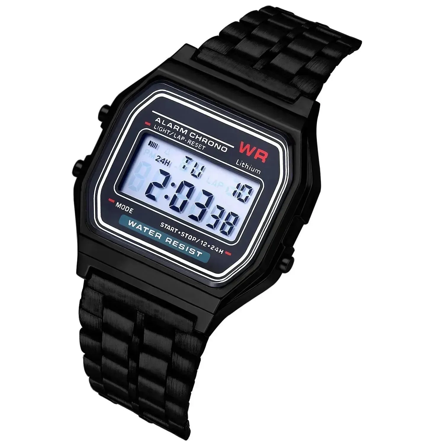 WR F91W Stainless Steel chain Electronic Watch