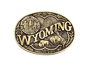 Wyoming State Buckle