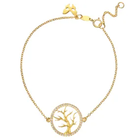 Yellow Gold Tree of Life Bracelet