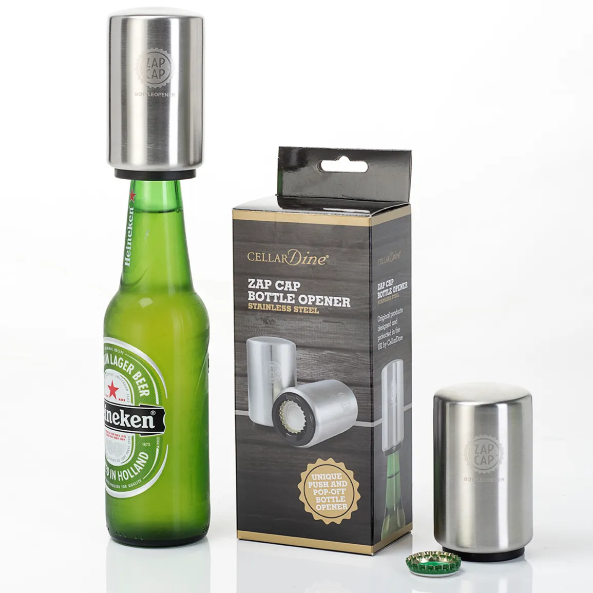 ZAP CAP Bottle Opener Stainless Steel