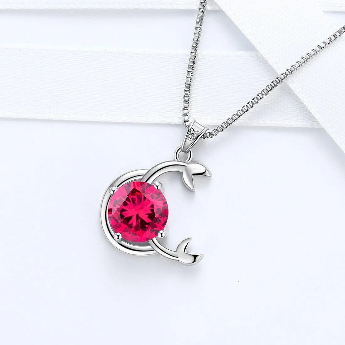 Zodiac Cancer Necklace July Birthstone Pendant Women Girls Jewelry Birthday Gift Women Girls Jewelry Birthday Gift