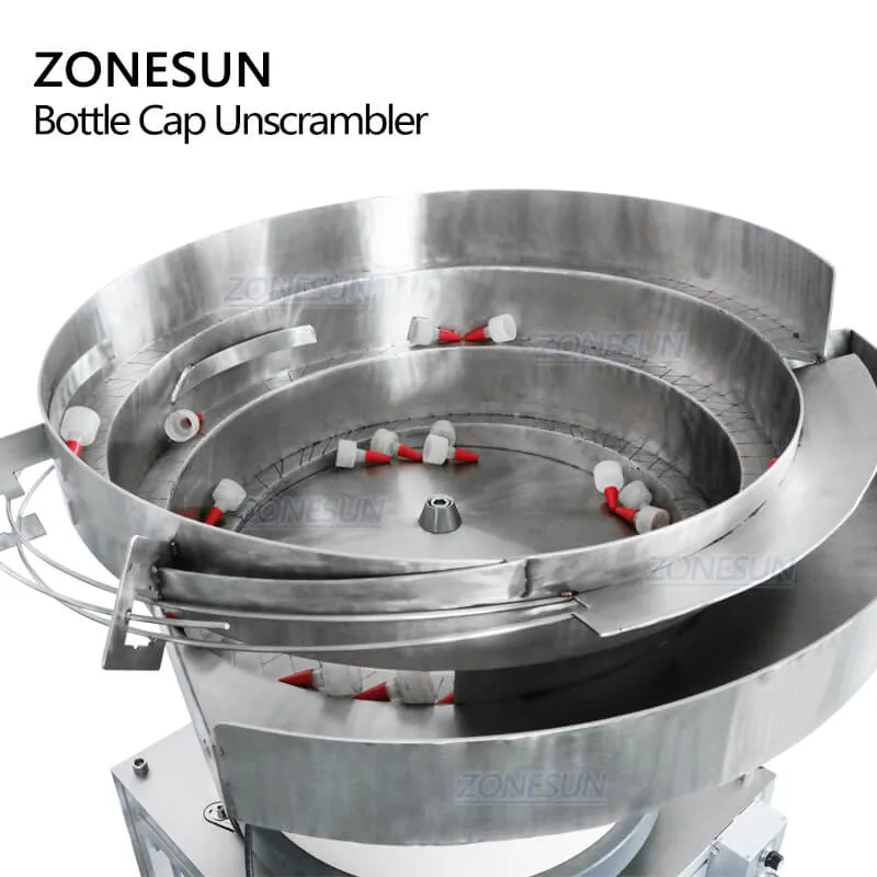 ZONESUN ZS-CVP1 Automatic Custom Bulk Lid Cap Feeder Spray Bottle Bowl Sorter Cap Feeding Machine